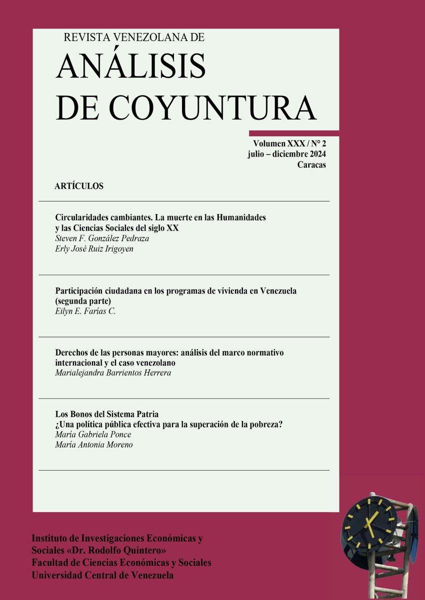 #NovedadEnSaberUCV El equipo editorial de la Revista Venezolana de Análisis de Coyuntura, publicación del <a href="/IIESUCV/">IIES-UCV</a> pone a disposición su reciente Vol. 30 Núm. 2 (2024) en acceso abierto en el #Repositorio Institucional Saber #UCV → saber.ucv.ve/ojs/index.php/…