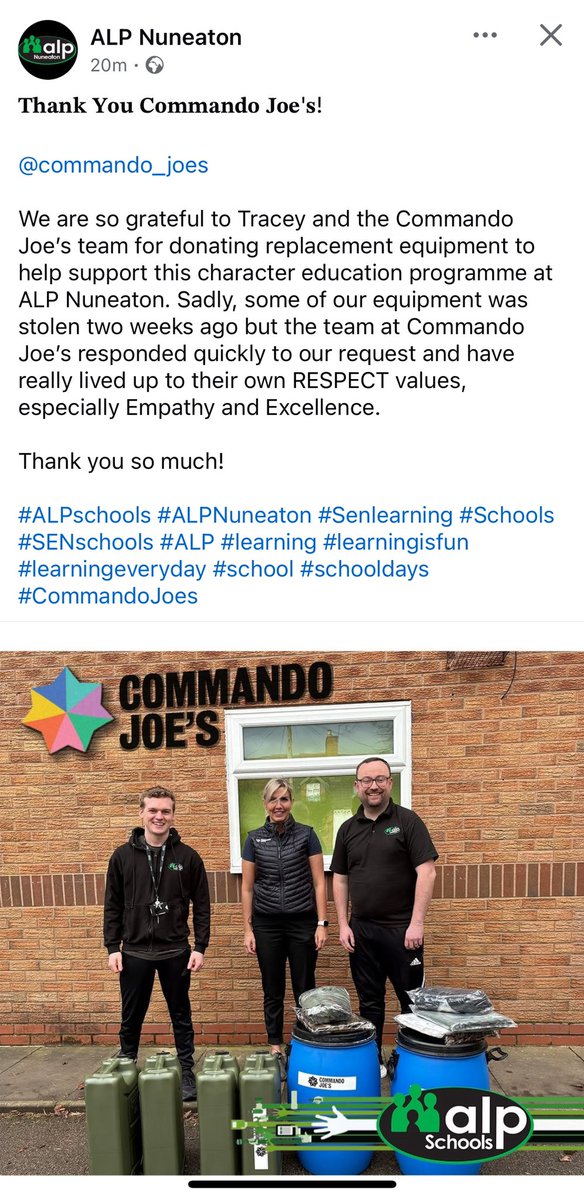 Tracey Milne (@commandotracey) on Twitter photo It was great to see these guys again! <a href="/CommandoJoes/">Commando Joe's</a> ensuring the students still get to benefit from our amazing programme It was great to see these guys again! <a href="/CommandoJoes/">Commando Joe's</a> ensuring the students still get to benefit from our amazing programme