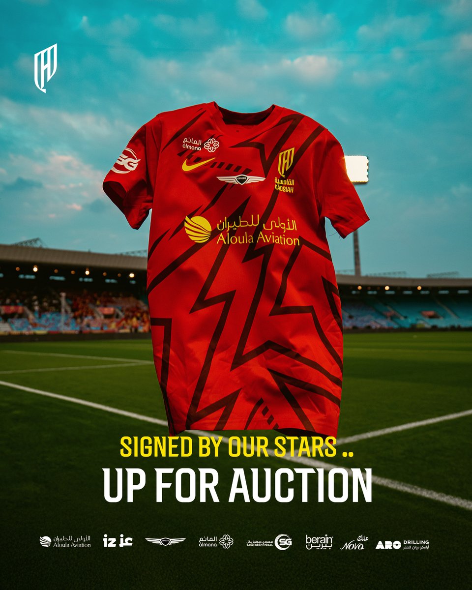 AlQadsiahEN's tweet photo. Own a piece of greatness, Match-worn and signed by our stars 🤩
Bid now 
🔗https://t.co/RxziO4DIWF

#LegendsWeek | #AlQadsiah https://t.co/WY1CWXlmMh