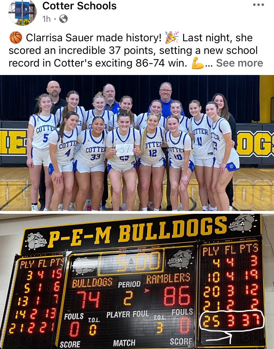 natevogel (@coachnatevogel) on Twitter photo Incoming freshman <a href="/clarissa_msauer/">Clarissa Sauer</a> set a new school record last night scoring 37 points! <a href="/AugieWBB/">Augustana Women's Basketball</a> future is bright! Incoming freshman <a href="/clarissa_msauer/">Clarissa Sauer</a> set a new school record last night scoring 37 points! <a href="/AugieWBB/">Augustana Women's Basketball</a> future is bright!
