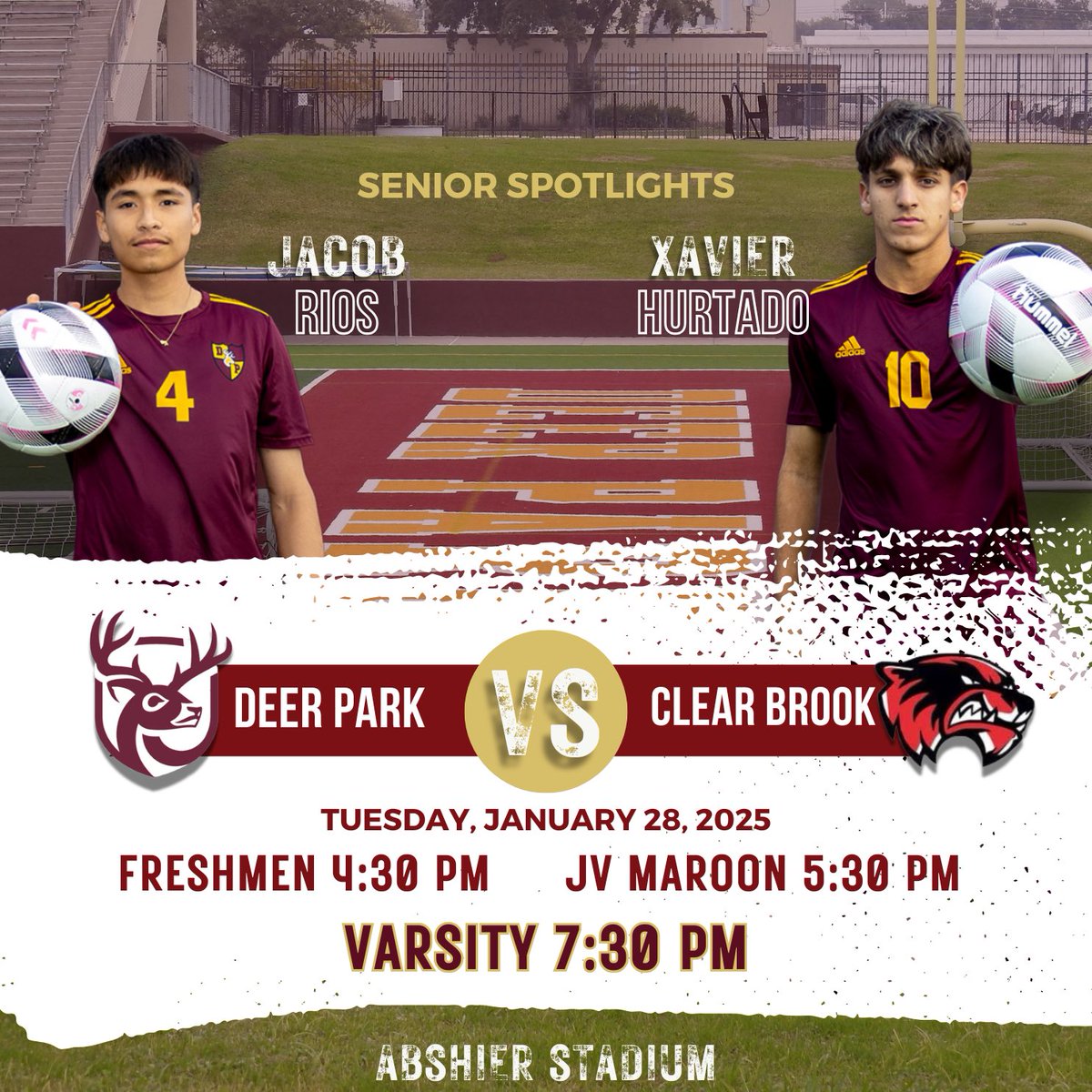 Match Day!

Vs Clear Brook 

JV 5:30
Varsity 7:30