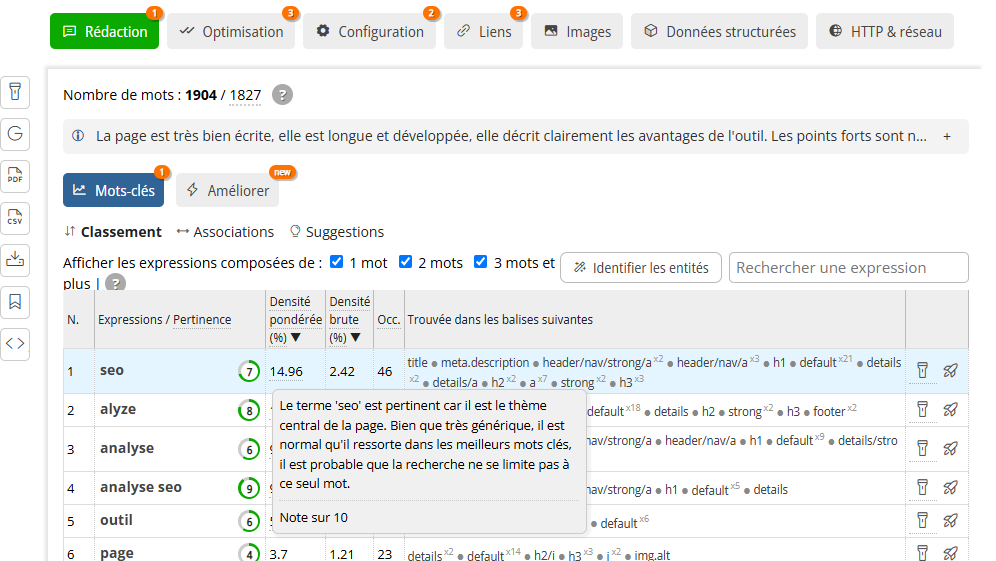 Si j'en juge par le nombre d'analyses (et de souscriptions !), l'intégration de l'IA dans les analyses SEO d'Alyze vous plait. C'est cool ! Je n'ai même pas eu le temps de présenter ça sur le blog.😅 Coming soon!
