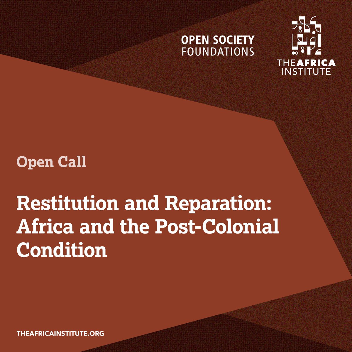 The Africa Institute (@theafricainst) on Twitter photo 📢Open Call for Fellows! <a href="/theafricainst/">The Africa Institute</a> is now accepting applications for its fellowship on “Restitution & Reparation: Africa & the Post-Colonial Condition,” supported by the <a href="/OpenSociety/">Open Society Foundations</a>.
Visit our website to learn more:
theafricainstitute.org/institute-prog… 📢Open Call for Fellows! <a href="/theafricainst/">The Africa Institute</a> is now accepting applications for its fellowship on “Restitution & Reparation: Africa & the Post-Colonial Condition,” supported by the <a href="/OpenSociety/">Open Society Foundations</a>.
Visit our website to learn more:
theafricainstitute.org/institute-prog…