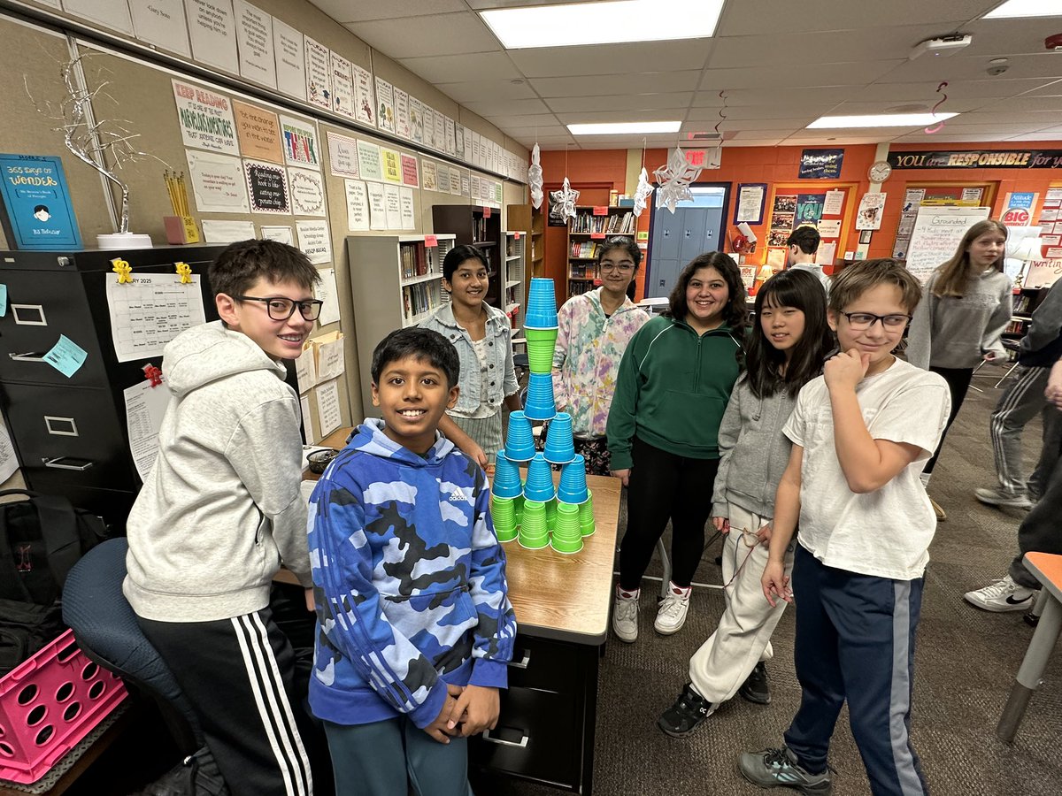 6th grade Advisory students use their teamwork skills to build pyramids.  <a href="/bpbroncos/">Boulan Park</a>