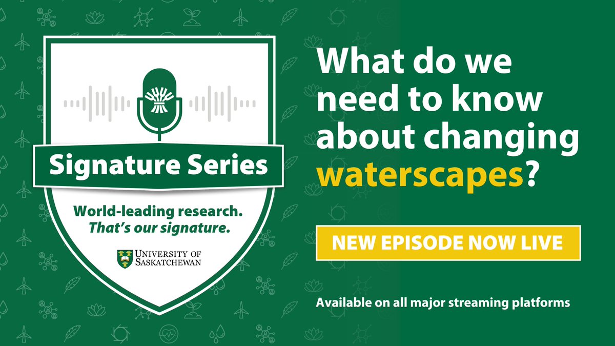 USaskResearch's tweet photo. Why are waterscapes changing and what can we do about it?

In this episode of the Signature Series podcast, #USask researchers explore the realities of Saskatchewan's water resources and what we need to do to maintain them for the future.

Listen at: https://t.co/it2wC1KEn4 https://t.co/sY0CvR284Q