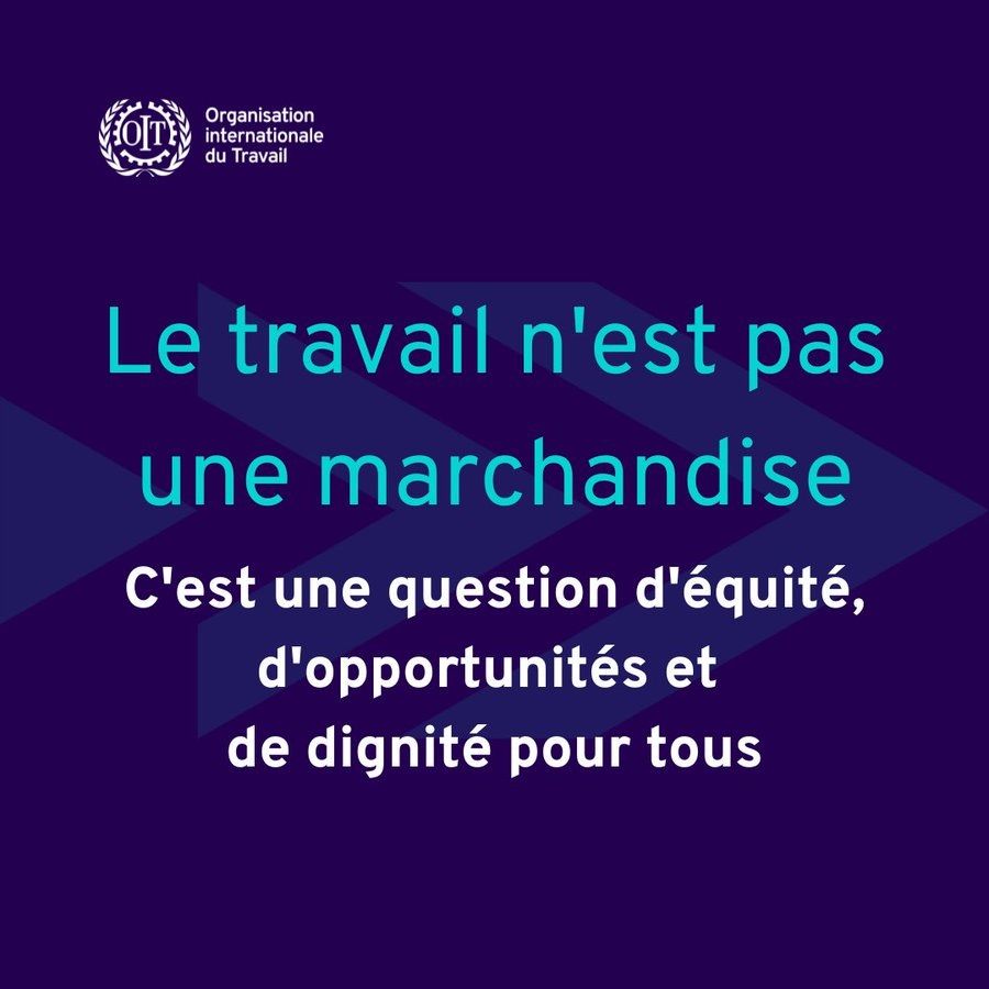 🔹Dans 1️⃣ monde en pleine transformation, <a href="/OITinfo/">Organisation internationale du Travail</a> rappelle 1️⃣ vérité essentielle : derrière chaque mutation du monde du #travail, il y a des #femmes &amp; des hommes. L'humain d'abord, aujourd'hui &amp; demain !

Face aux défis #numériques/écologiques, innovation rime avec inclusion⬇️⬇️
