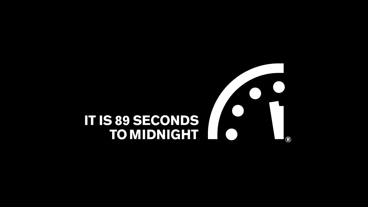 Today, the Bulletin’s Science and Security Board sets the #DoomsdayClock at 89 seconds to midnight.

"The world depends on immediate action."

Read the full statement: thebulletin.org/doomsday-clock…