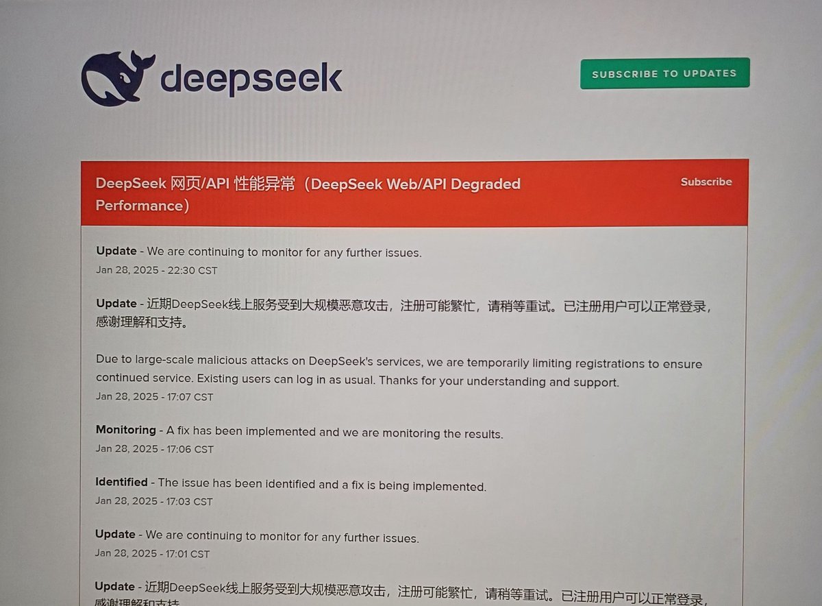 DeepSeek Server Issue #DeepSeek
"The server is busy. Please try again later."

Is anyone facing this issue?
