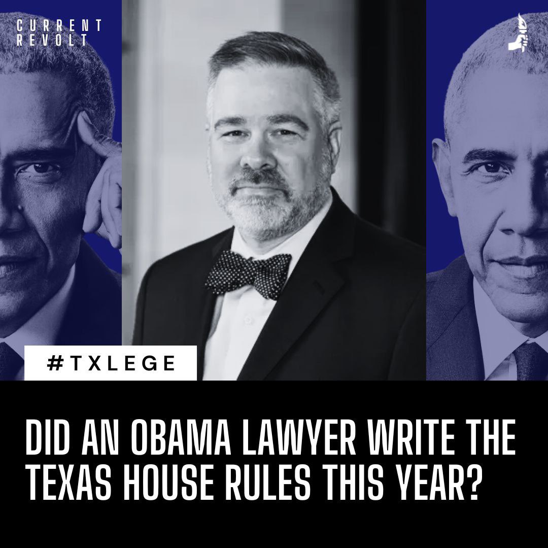 CurrentRevolt's tweet photo. Did an Obama lawyer write the Texas House rules this session? How much is he being paid? We looked at all this and more after @Toth_4_Texas began asking questions yesterday. (1/2) https://t.co/379YYu8vcq
