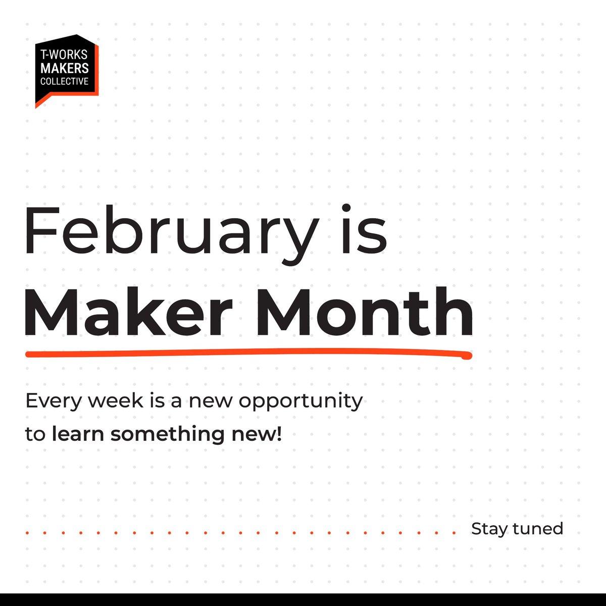 TWorksHyd's tweet photo. February is Maker Month! Get ready for masterclasses and workshops every week with Makers Collective by T-Works. Explore, learn, and create—this month is all about making!
@OffDSB
@jayesh_ranjan @jogitanikella
#MakersMonth #TWorks https://t.co/AfMLeiqWRr