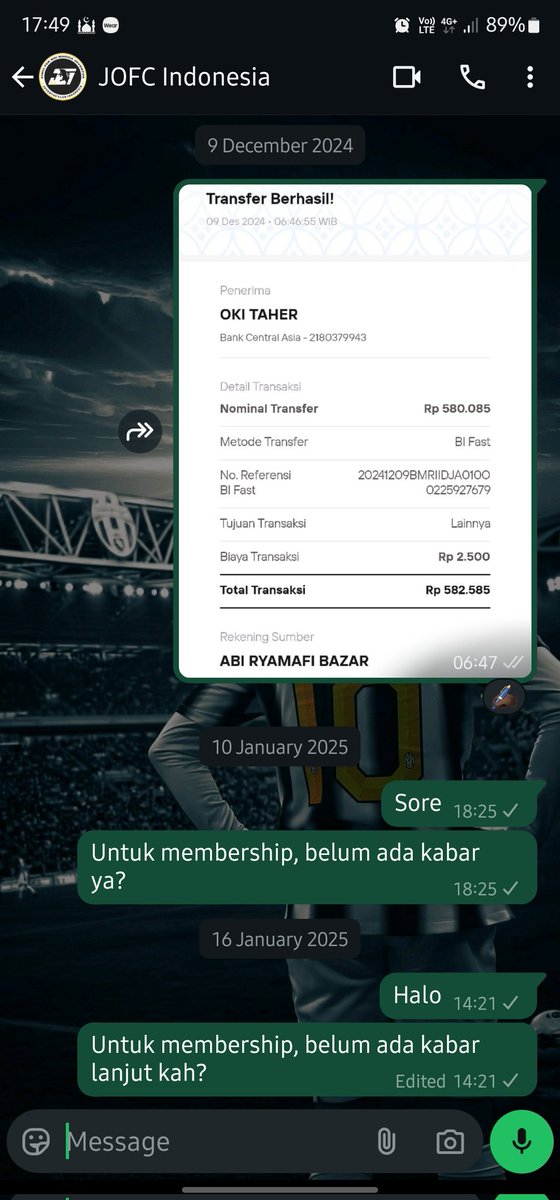 Halo <a href="/JCIndonesia/">Juventini Indonesia</a> ini kok sy nanya update/progress ke WA centang 1 terus nih?