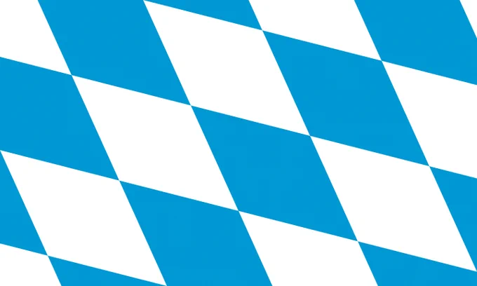 バイエルンの青白の旗、特にRautenflagge(菱の旗)は特定地域を象徴する旗としては最も著名なものの一つではなかろうか。歴史的には中世から近代までバイエルンの統治者であったヴィッテルスバッハ家に因むが、地域の旗として用いられるようになったのは19世紀以降だという。 