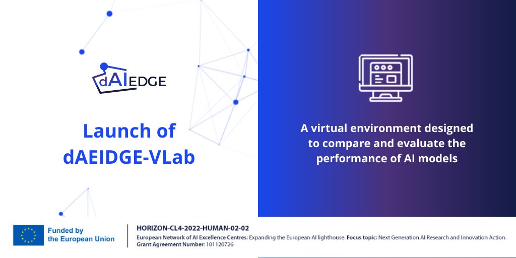 dAIEDGE's tweet photo. 🥇 At dAIEdge, we continue to move forward to establish ourselves as the #AI reference in Europe 🌍

🔥 Today we take a big step forward with dAIEdge-#VLab, an innovative virtual environment designed to evaluate and compare AI models on edge devices 🔝

🔍 What is dAIEdge-VLab?
🔗 How does it work?
😉 Discover it! https://t.co/g9SrfBQgF7

_____________
❗ Find out all the latest news about the #EdgeAI in our #NL:❗: https://t.co/hpPLCZBAbH