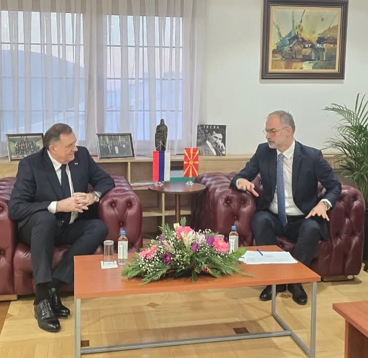 The Deputy PM responsible for the Ohrid Peace Agreement in the government of North Macedonia officially welcomed Milorad Dodik, proudly displaying the flag of Republika Srpska. A direct provocation to interethnic unity and the essence of the agreement.