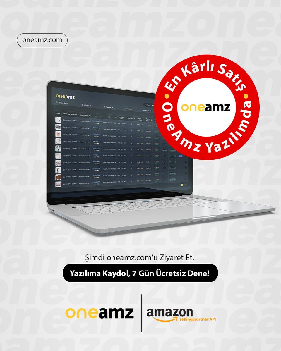 📦 En Karlı Satış OneAmz Yazılımında! 

Amazon Dropshippingde stok takibi ve fiyat güncellemesi için OneAmz'in gücünü keşfedin. 

Şimdi oneamz.com'u ziyaret edin, yazılıma kaydolun ve 7 gün ücretsiz deneyin!

#OneAmz #eticaret #ekgelir #Amazon