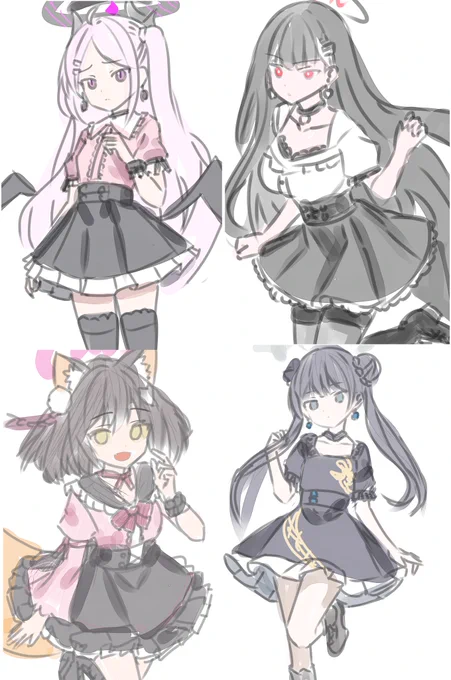 ブルアカ地雷系クロッキー 