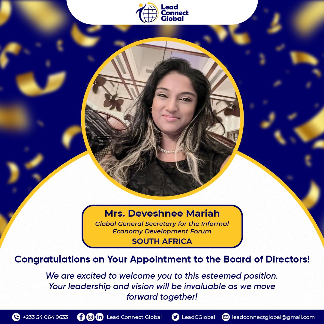 DMMLOSU's tweet photo. Congratulations on your appointment, Mrs. Deveshnee Mariah! We wish you every success in your new role and look forward to seeing your accomplishments. Serve with excellence! https://t.co/jX1UeongHD