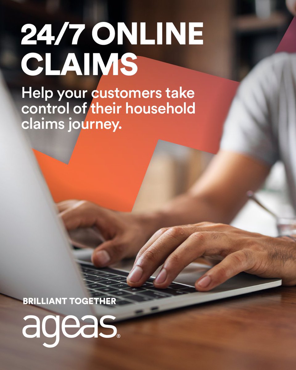 Our online claims process for selected household claims is simple and convenient. Whether it's an escape of water, storm damage or loss of jewellery, customers can report a claim online anytime at ageas.co.uk/claims

Share with your customers today. bit.ly/3UX0LeE