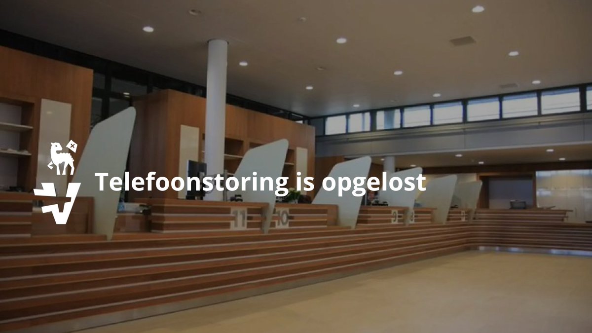 De telefoonstoring is weer opgelost. Je kunt ons weer bellen via 14 0255 en 0255 567200.