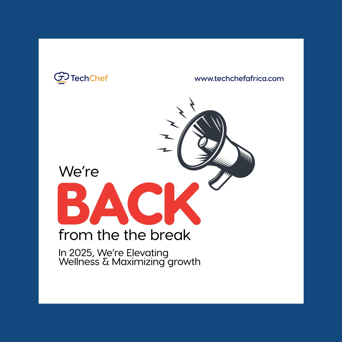We’re BACK and ready to make 2025 all about YOU! 💫

🌸 It’s time to embrace wellness, recreation, prioritize your mental and physical health.

✨ Get ready for BOLD solutions, and BOLD Community! 🌿

#weareback #Techchef #BackInAction #Boldbrand #techieswellness #mentalhealth