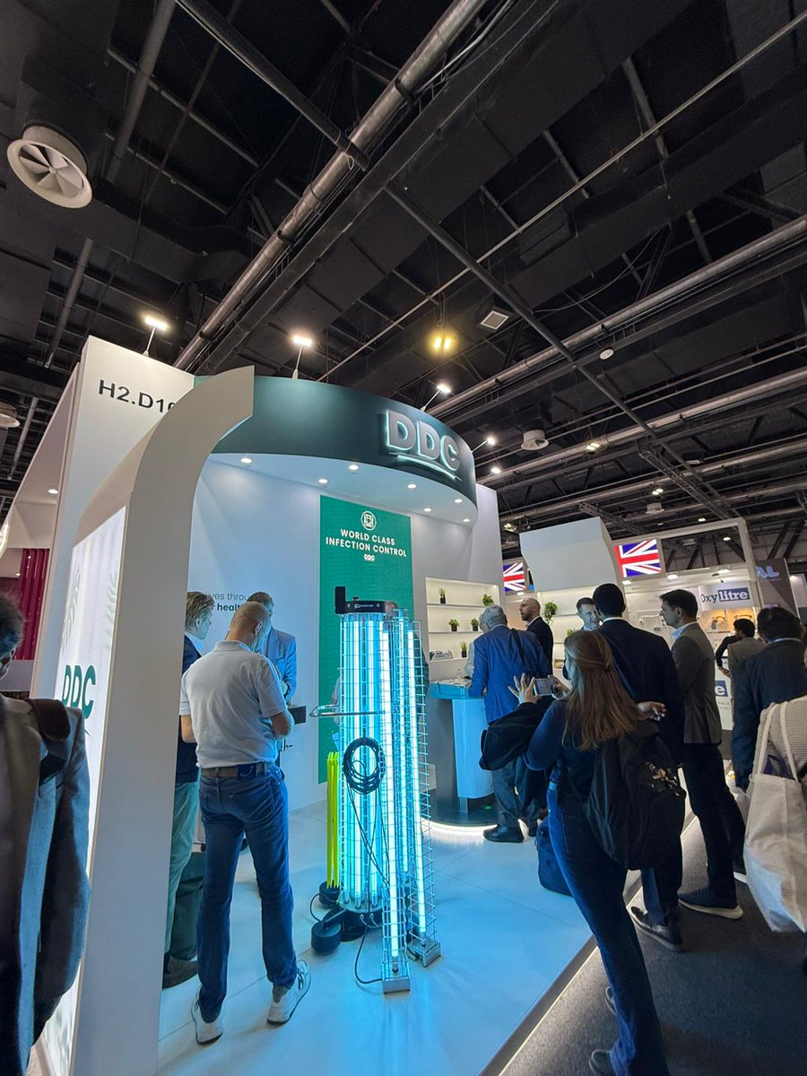we_are_ddc's tweet photo. Day 2 at Arab Health 2025!

We’ve loved welcoming partners from around the globe and showcasing our latest #UVC products.

Visit us at stand H2.D10 in the UK Healthcare Pavilion to see how our UK-made solutions are revolutionising healthcare.

#ArabHealth2025 #Global #DDC https://t.co/0rrpsWRLOV
