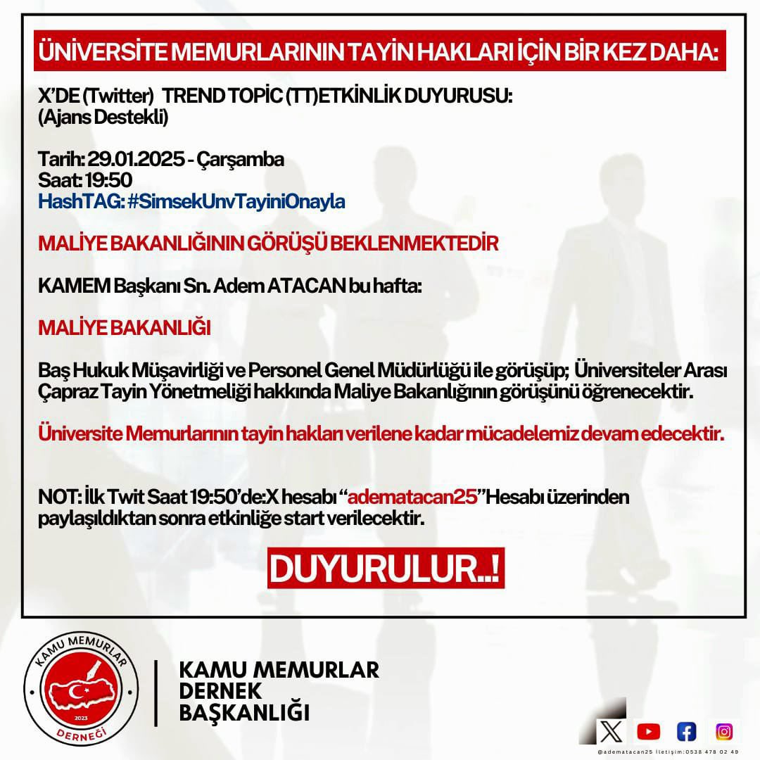 2025 YILI İÇERİSİNDE BU SORUNUN DÜZELTİLMESİ İÇİN X (TWİTTER) ÜZERİNDEN ETKİNLİK YAPILACAKTIR. 

MALİYE BAKANLIĞININ GÖRÜŞÜ BEKLENMEKTEDİR. 

TÜM ARKADAŞLARIMI BU ETKİNLİĞE DAVET EDİYORUM..