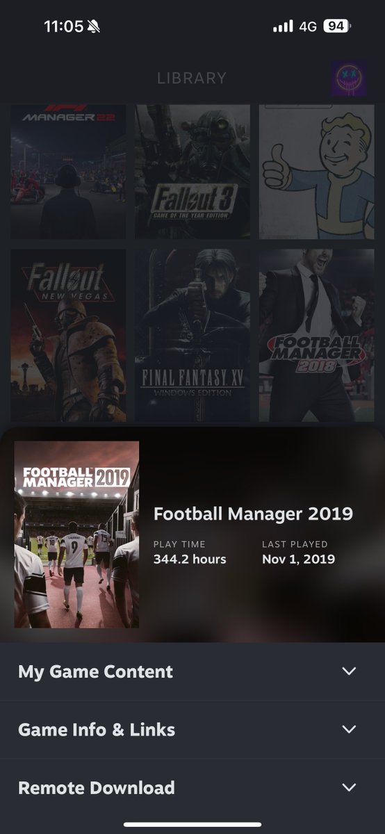 GameWithStan's tweet photo. Football manager is my addiction 😅😅 look at these play time hours 😅😅 #footballmanager https://t.co/QSZJqU41c1