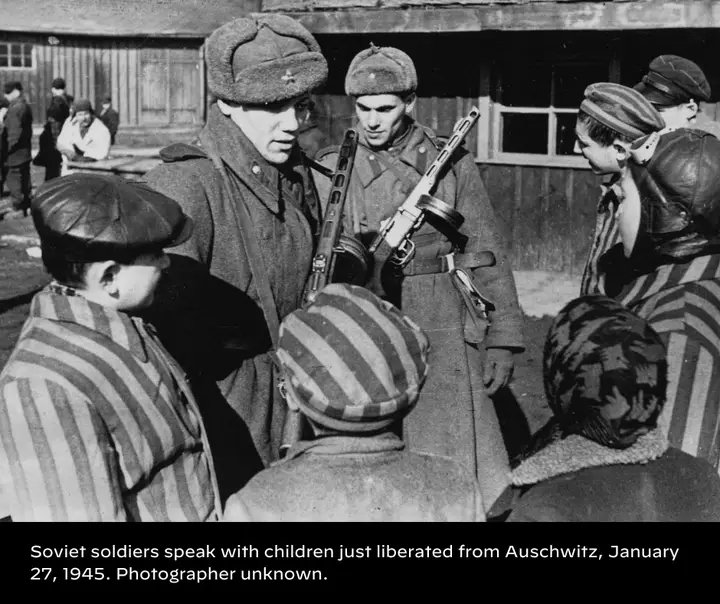 HeymannKin's tweet photo. The Soviet forces liberated Auschwitz on January 27, 1945, ending a tragic chapter in history where over 1.1 million people, mostly Jews, lost their lives. This event stands as a powerful symbol of the horrors of the Holocaust and human resilience.
#Holocaust  #NeverAgain https://t.co/QK2vXKscrW