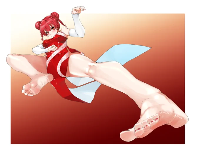 あっという間にもう春節が来る。恭賀新禧#一日一裸足絵 