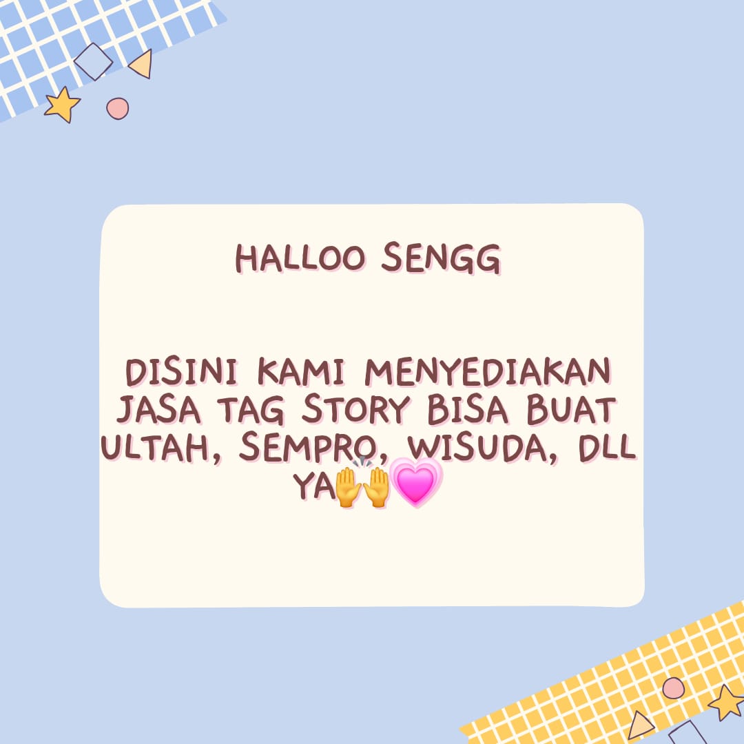 Lalacantik89's tweet photo. Haloo gess❤️
Akuu open jasa buat tag story ig, bisa buat ngucapin ultah, sempro, wisuda dll yaa
Yang mau bisa langsung DM atau wa di profill🙌🏻🙌🏻

#zonauang #zonajajan https://t.co/wRilUWwR3z