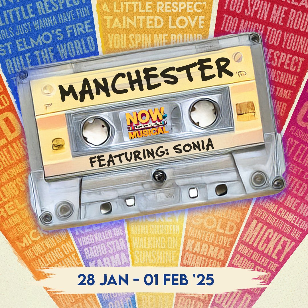 Tonight… Now That’s What I Call a Musical hits Manchester! 🪩🤩

Prepare to groove to all the best 80s hits with our all-star cast, featuring the brilliant <a href="/SoniaevansSonia/">Sonia ❤️</a>  <a href="/Nina_Wadia/">Nina Wadia OBE</a> @sambaileysinger🕺✨

🎟️Tickets available at the link in our bio