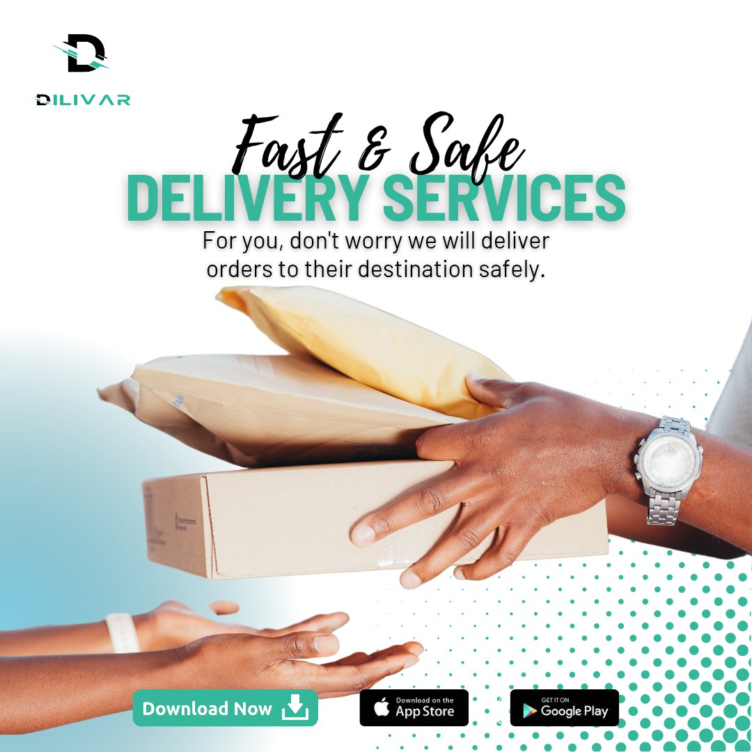 DilivarInc's tweet photo. Need something delivered fast and safe? 

Look no further! Our reliable delivery services ensure your orders reach their destination securely. From packages to groceries, we've got you covered. Sit back and relax as we take care of all your delivery needs. https://t.co/eF017BUv3u