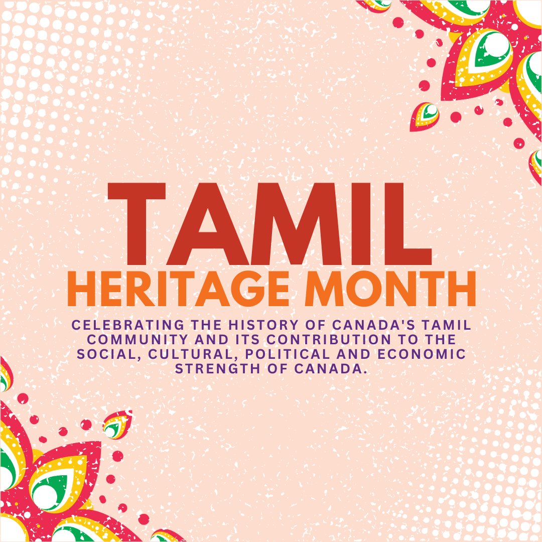 JB_Equitable's tweet photo. 🌺 Celebrating Tamil Heritage Month 🌺

Honoring Tamil culture, history, and contributions to Canada’s multicultural identity.

💡 Did you know? Tamil is one of the world’s oldest living languages!

#TamilHeritageMonth #CelebrateDiversity #InclusionMatters https://t.co/AHFr3FKtwX