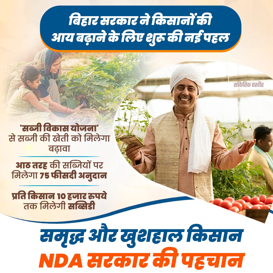 samrat4bjp's tweet image. किसानों की समृद्धि के साथ,
प्रदेश की एनडीए सरकार।

#NDABihar
#EmpoweringFarmers