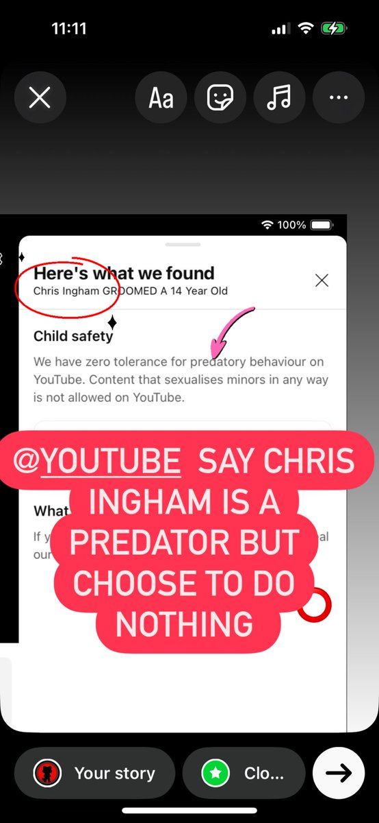 theraccoonxx's tweet photo. Make this make sense @TeamYouTube @YouTubeCreators @YouTube.
Why is #chrisingham being #predatory (in your words) and not having videos removed / strikes on his #inghamfamily channel but I do for showing him do it? 🤷♀️ https://t.co/2pIb5ecsG5