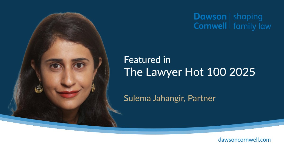 We are pleased to announce that Partner Sulema Jahangir has been included in <a href="/TheLawyermag/">The Lawyer</a> Hot 100 2025. The Hot 100 gathers together the very best lawyers from across the legal spectrum and highlights their achievements over the past year. bit.ly/3WEEFiW