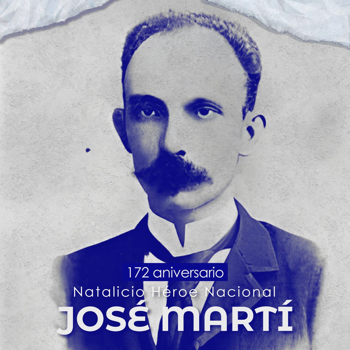 Recordamos la fecunda y sacrificada labor de José Martí, Héroe Nacional de Cuba, en el 172 aniversario de su natalicio.

Su pensamiento es la base de la obra humanista, patriótica, antimperialista y latinoamericana y caribeña de la Revolución Cubana.

#MartíVive