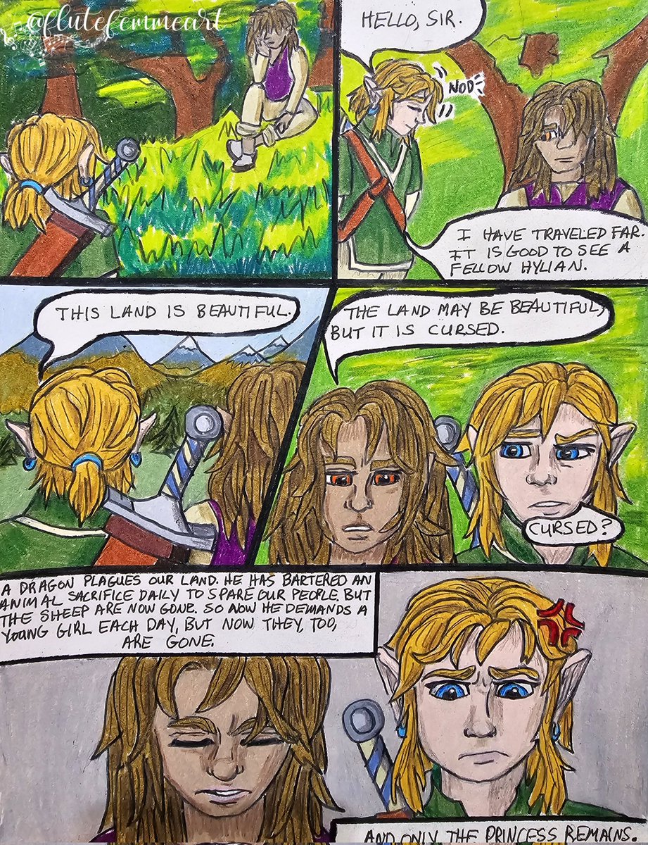 flutefemme's tweet photo. Saint Link and the Dragon
Chapter 4

#zelda #zelink #zeldacomic #zeldacrossover #LegendOfZelda #TheLegendOfZelda #BreathoftheWild #TearsoftheKingdom #botw #totk #tloz #dragons #demondragon #zeldatwt https://t.co/vOfjbMWwsO