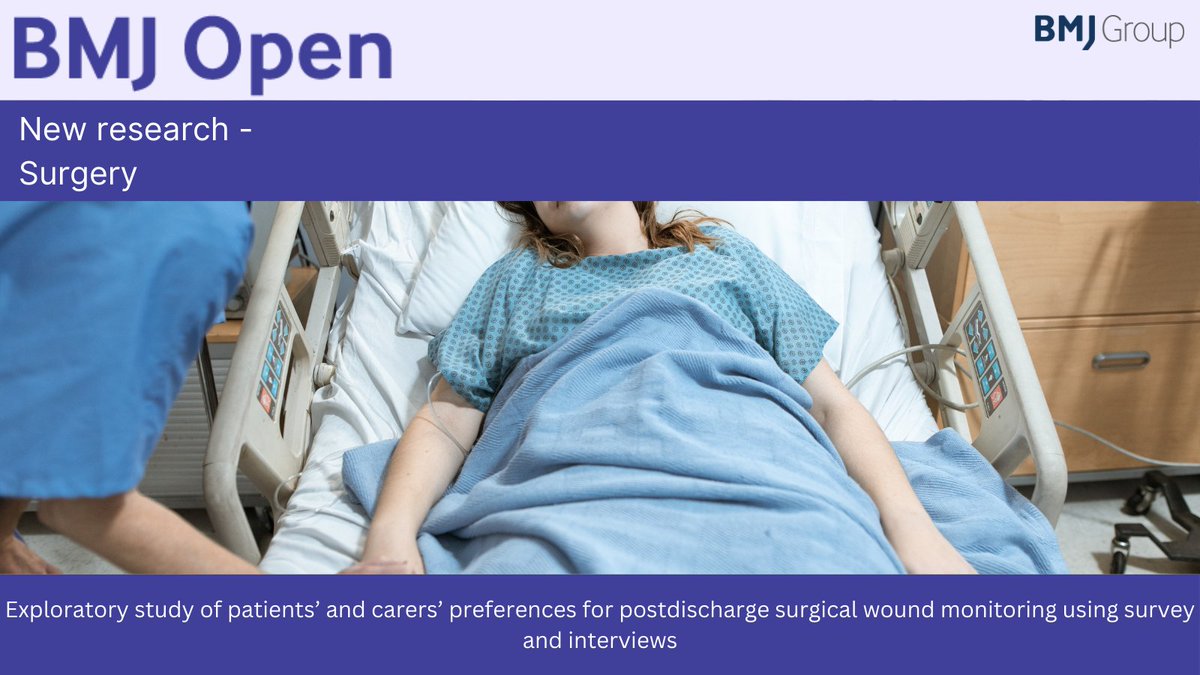 What are patients’ and carers’ preferences for surgical wound monitoring after discharge?

See the results of this survey via the Cardiothoracic Interdisciplinary Research Network and cardiac surgery patient and public involvement groups in the UK: doi.org/10.1136/bmjope…