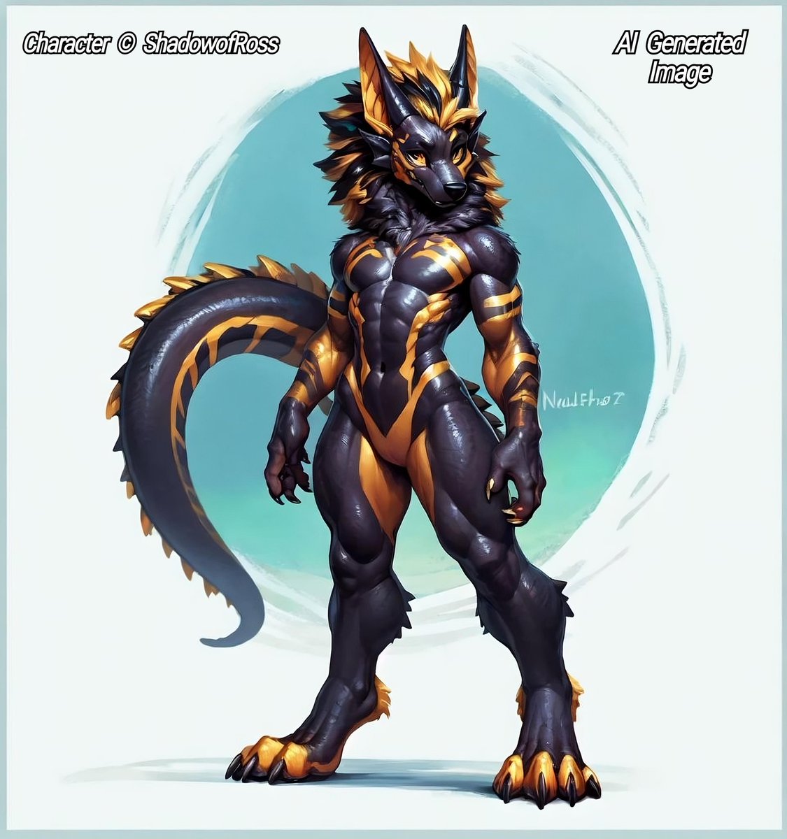 I know a lot of people hate Ai generated images but heres a good one i had generated of a Dragon Jackle Hybride.

Note: I only use Ai Image Generators as a tool to help with brainstorming ideas. I do not claim ai images as my art. However the characters i will claim as my own.