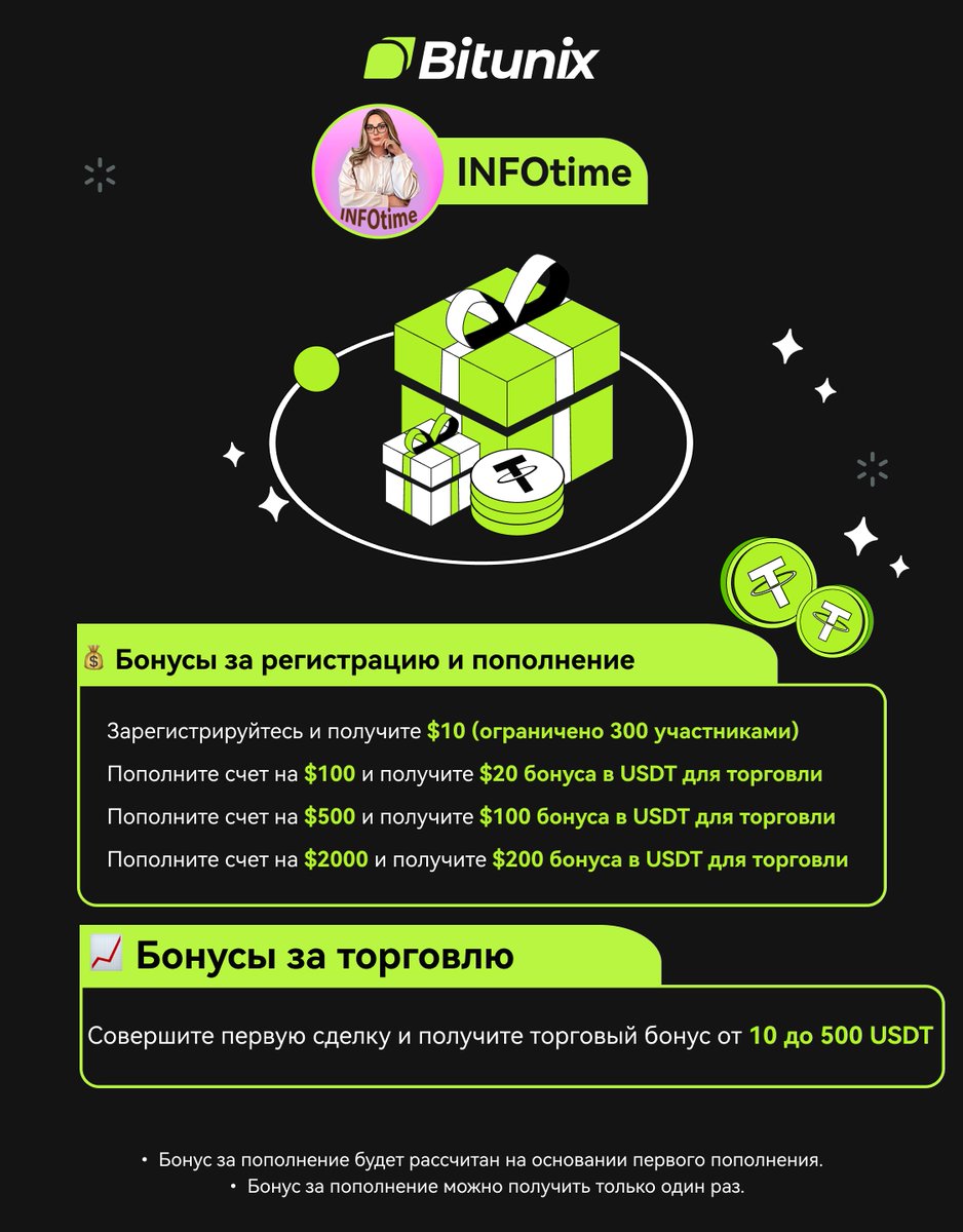 Участвуй в эксклюзивной акции от Bitunix : 

 📅 Продолжительность кампании : 28 января - 28 февраля 00:00:00 UTC0   
Зарегистрируйтесь, используя реферальную ссылку : bitunix.com/register?vipCo…