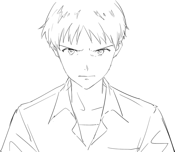 男キャラ描くの楽しい日かもしれない 