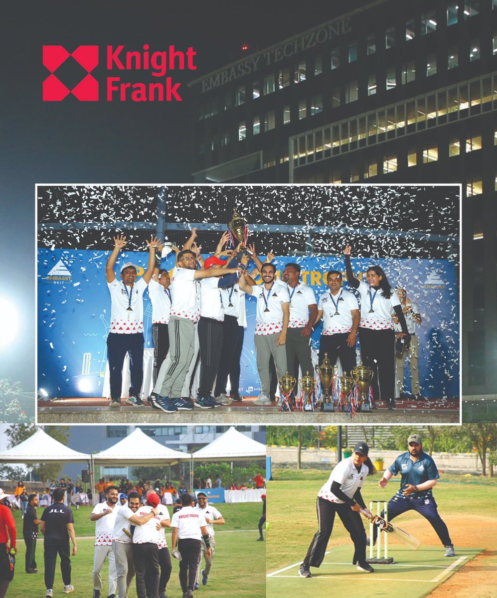 KnightFrank_IN's tweet photo. Being part of the @embassy_reit IPC Cricket Championship in Pune was a truly rewarding experience. From hitting the field to celebrating moments of camaraderie, the tournament was a perfect blend of passion, perseverance &amp; partnerships.
#KnightFrank #Teamwork #PartnersInproperty https://t.co/H2NPBI40Nq