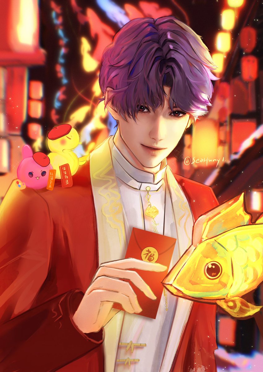 seahuny1's tweet photo. Happy Chinese New Year

#Rafayel #祁煜 
#LoveandDeepspace #恋与深空 https://t.co/FHF9TijXuS