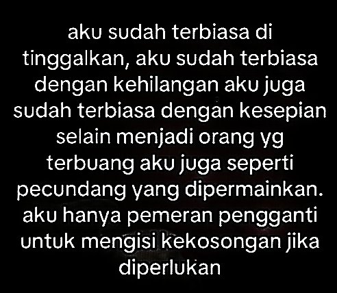 Biasa, karena terbiasa 😊