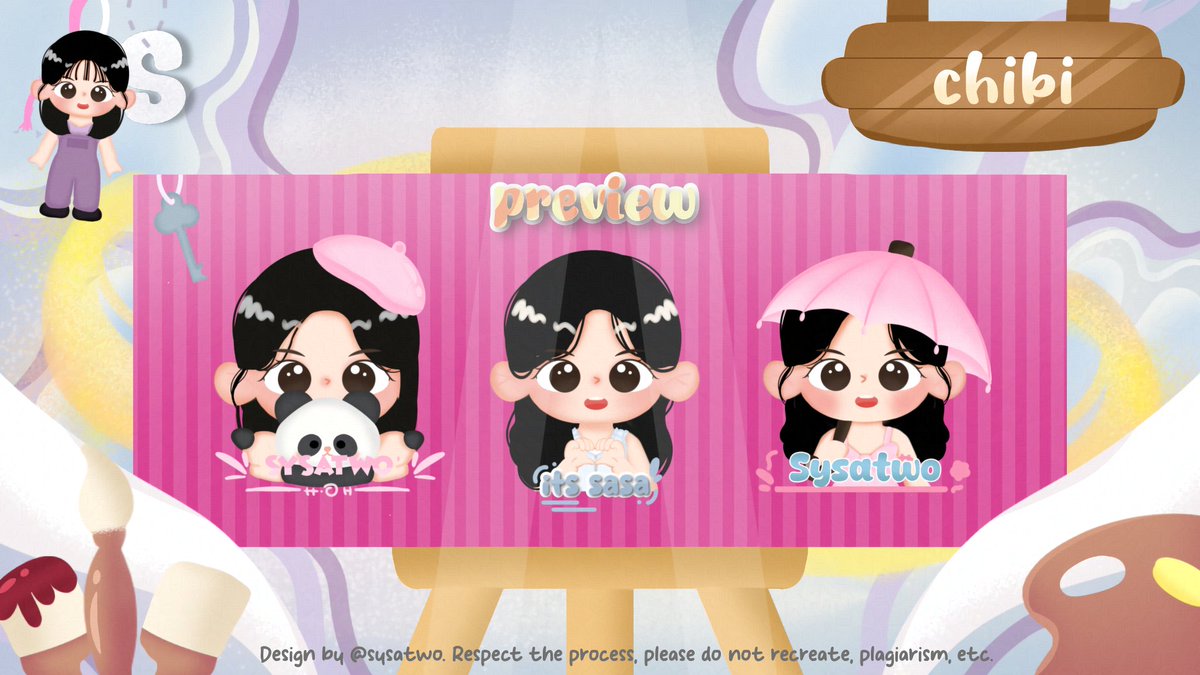 a repost will be appreciated! 🌹

ubur-ubur ikan lele, jajan leEEe~ 
aku bawa layout dan wm chibi gusyyy. harga nya ada di alt yaah. khusus yang jajan leot menume dan cooki hari ini harga nya jadi 25k ajah. aku juga masih open chibi custom. yukkk cepatt diserbuu 🤭
#zonauang