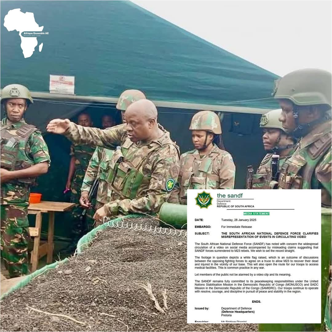 H_Muzing's tweet photo. ▫️L'armée sud-africaine 🇿🇦 a d€menti les allégations concernant une prétendue réintégration de ses s0ldats dans l'armée rwandaise 🇷🇼 https://t.co/7bCLtRNZQ8