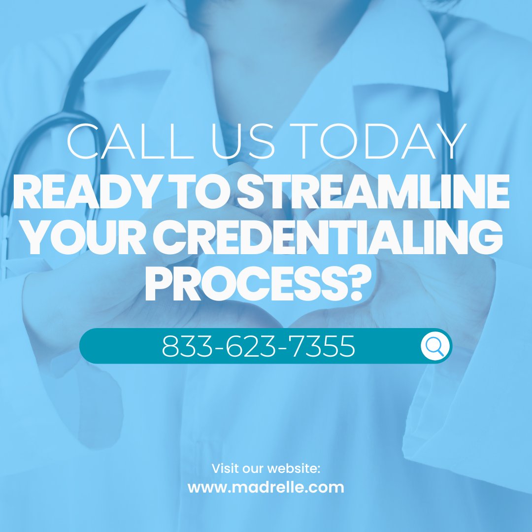 madrellehealth's tweet photo. Ready to streamline your credentialing process?
Call us today at 833-623-7355 and let Madrelle help you simplify your journey!
🌐 Visit us at https://t.co/cJzgb6STpi for more information.
#Credentialing #Madrelle #HealthcareSolutions #StreamlineProcess #CallUsToday https://t.co/hD2WRtezxr