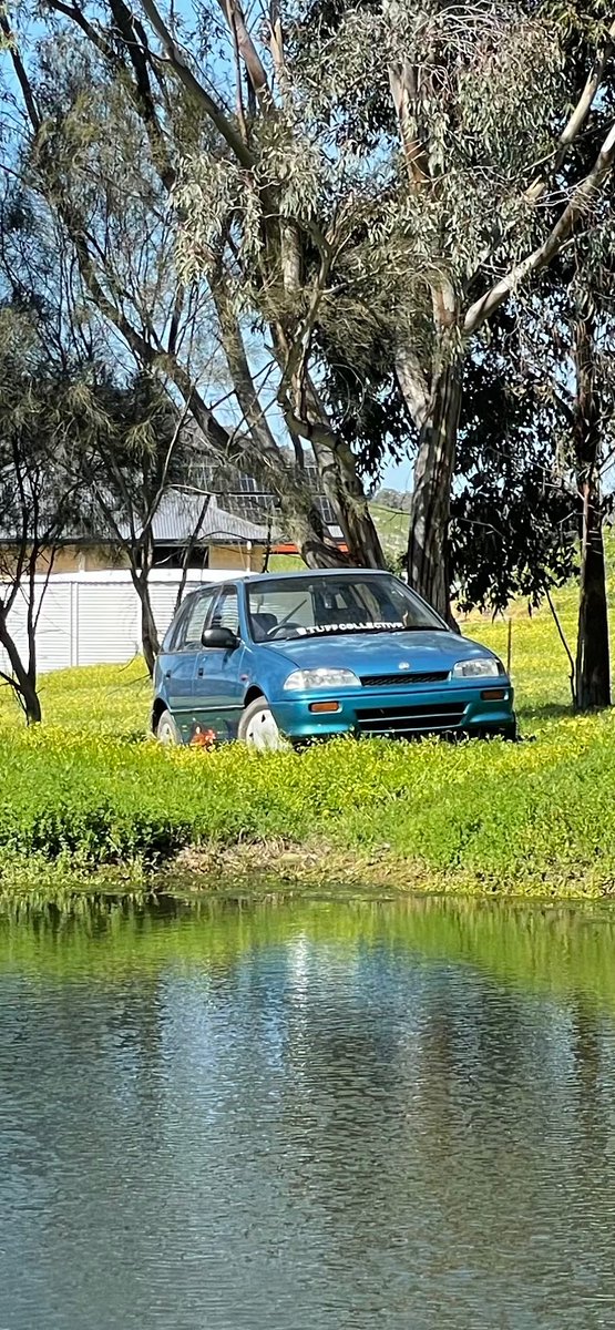 EadeCooper's tweet photo. This is my car named blue ice she is a manual 1992 Holden barina bunch basher https://t.co/bT7lLDh4r6