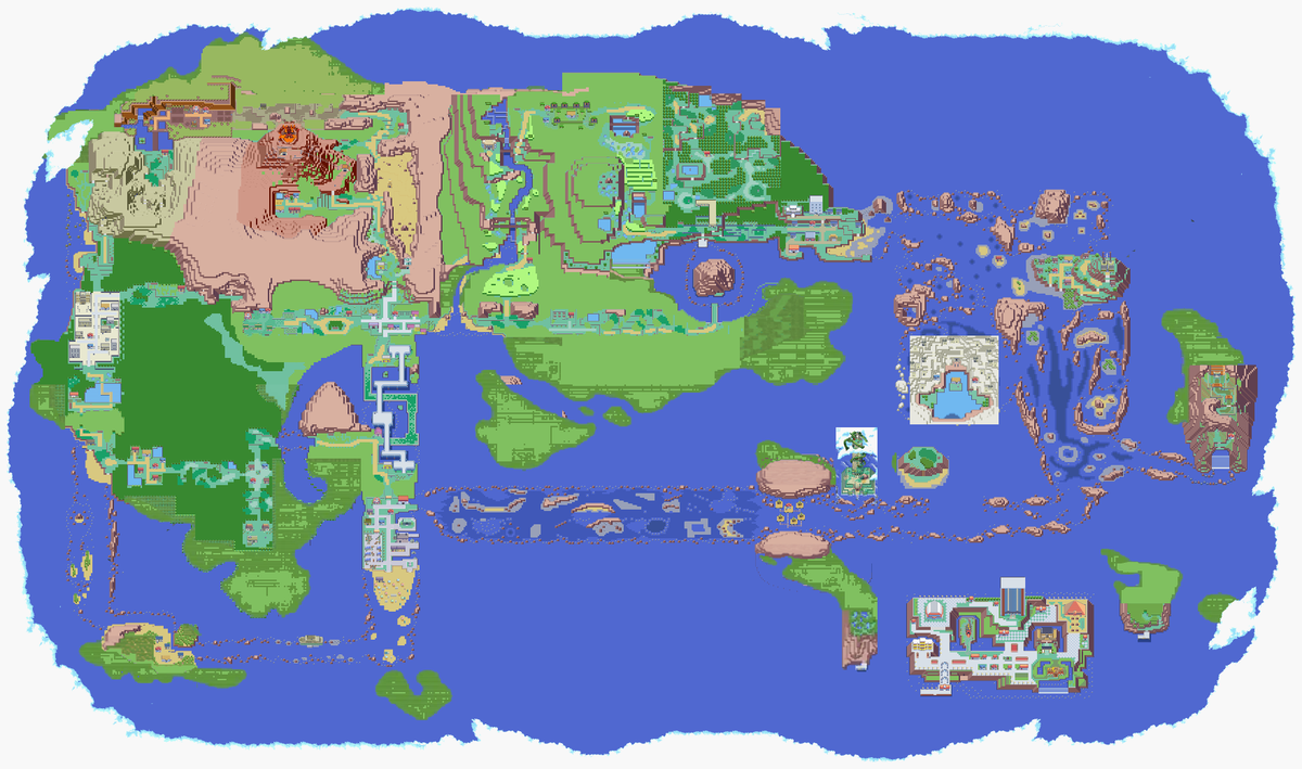 Anima_nel's tweet image. I have to finish hoenn and kanto map this year.
Tell me which city/town would like to see next